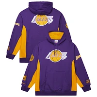 Men's Mitchell & Ness Purple Los Angeles Lakers Hardwood Classics Team Origins Fleece Pullover Hoodie