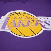 Men's Mitchell & Ness Purple Los Angeles Lakers Hardwood Classics Team Origins Fleece Pullover Hoodie