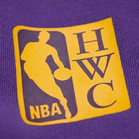 Men's Mitchell & Ness Purple Los Angeles Lakers Hardwood Classics Team Origins Fleece Pullover Hoodie