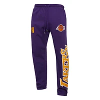 Men's Mitchell & Ness Purple Los Angeles Lakers Hardwood Classics Team Origins Pants