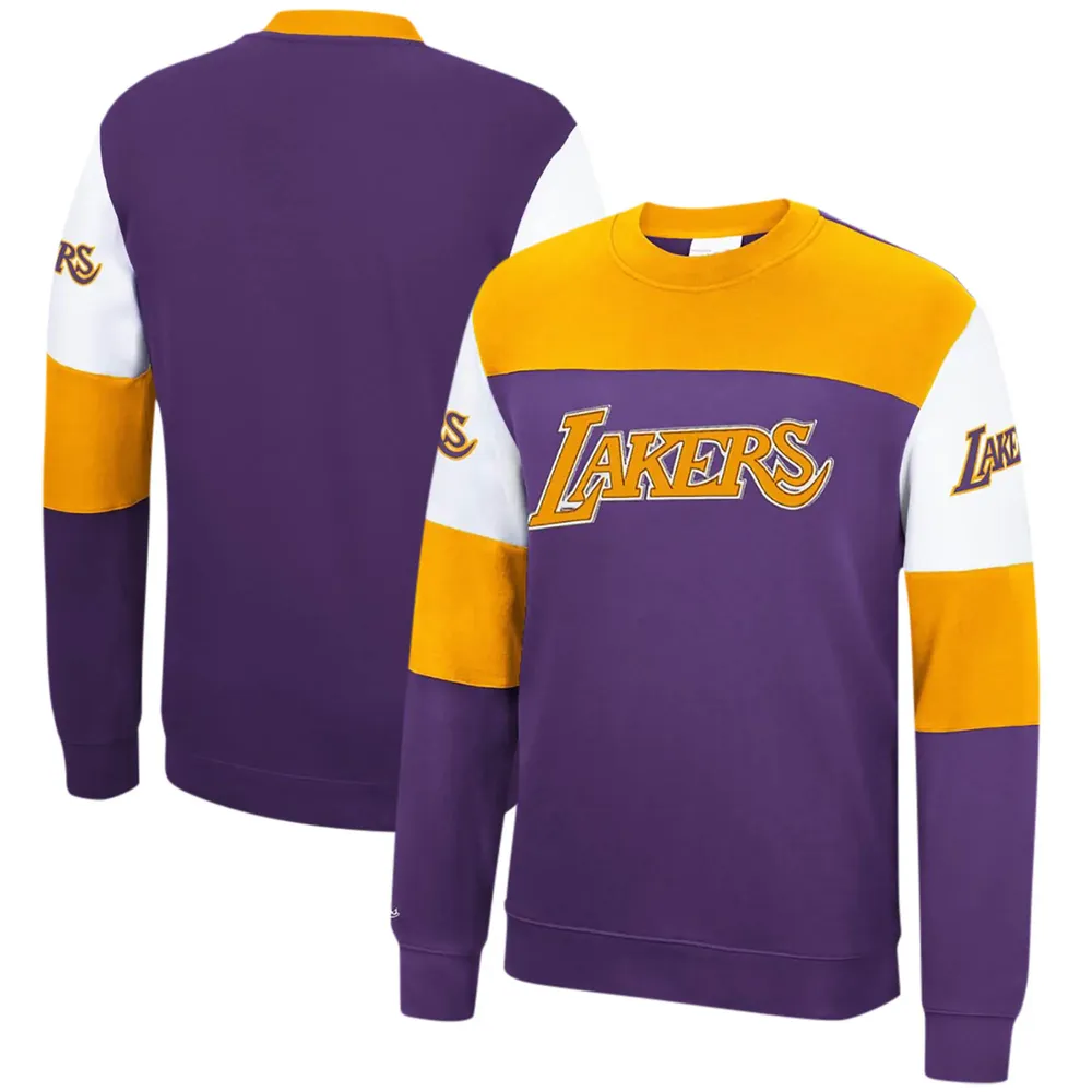 Mitchell & Ness Los Angeles LAKERS Crewneck Sweatshirt YELLOW SMALL