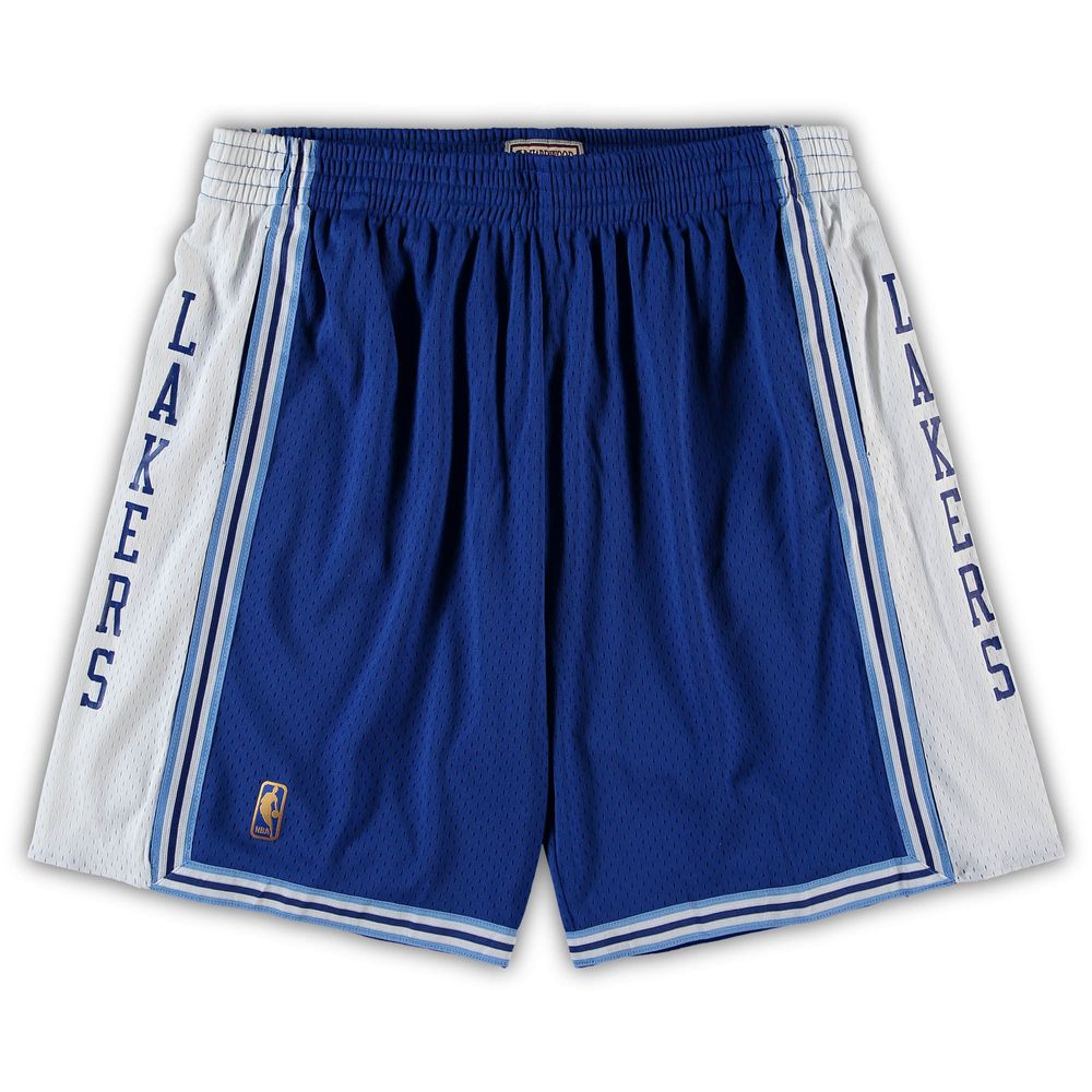 Men's Mitchell & Ness Royal Los Angeles Lakers Big Tall Hardwood Classics Team Swingman Shorts