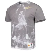 T-shirt Mitchell & Ness Shaquille O'Neal gris chiné Los Angeles Lakers Above The Rim pour hommes