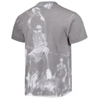 T-shirt Mitchell & Ness Shaquille O'Neal gris chiné Los Angeles Lakers Above The Rim pour hommes