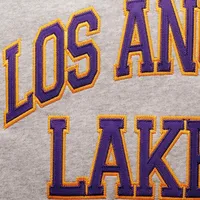 Men's Mitchell & Ness Shaquille O'Neal Heathered Gray Los Angeles Lakers Big Tall Name Number Pullover Hoodie