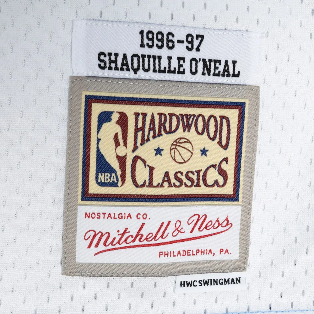 Shaquille O'Neal Los Angeles Lakers Mitchell & Ness Hardwood Classics  1996/97 Split Swingman Jersey - Powder Blue/White