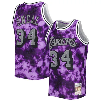 Men's Mitchell & Ness Shaquille O'Neal Gold Los Angeles Lakers Big & Tall 1996-97 NBA 75th Anniversary Diamond Swingman Jersey