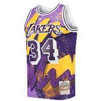 Men's Mitchell & Ness Shaquille O'Neal Purple Los Angeles Lakers Hardwood Classics 1996/97 Hyper Hoops Swingman Jersey