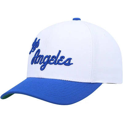 Casquette pour homme Mitchell & Ness Blanc/Bleu poudré Los Angeles Lakers Hardwood Classics Core 2-Tone 2.0 Pro Snapback
