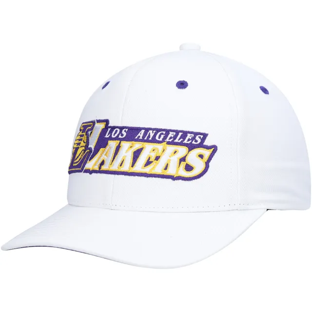 Lids Los Angeles Lakers Mitchell & Ness Hardwood Classics In Your Face  Deadstock Snapback Hat - White