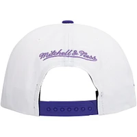 Casquette Snapback bicolore blanche avec logo Soul des Lakers de Los Angeles Mitchell & Ness pour hommes