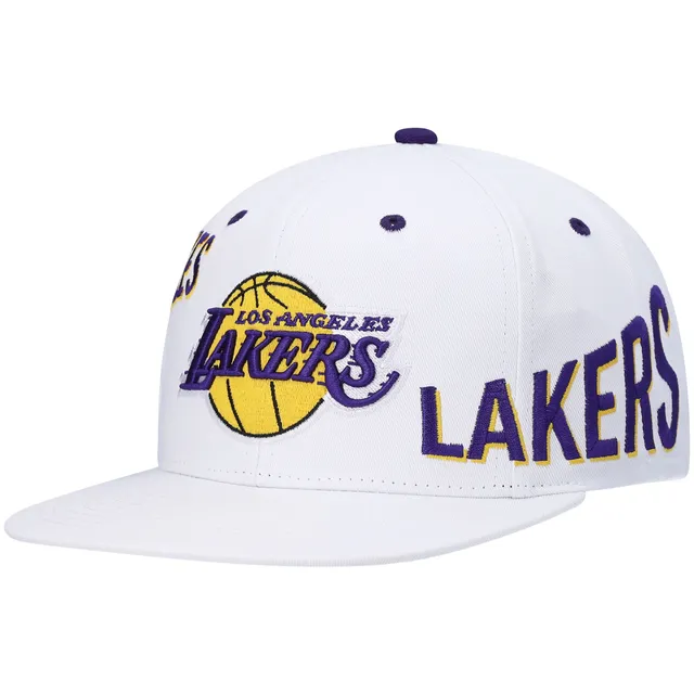 Men's New Era White Los Angeles Lakers The Golfer Crest Snapback Hat