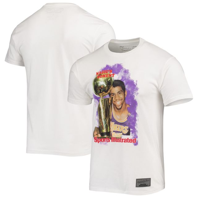 T-shirt de joueur blanc des Lakers Los Angeles Mitchell & Ness x Sports Illustrated Magic Johnson pour hommes