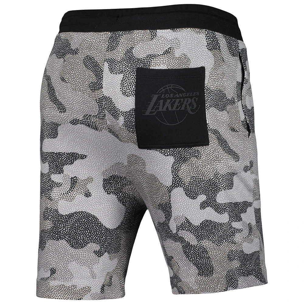 Men's NBA x Hugo Boss Los Angeles Lakers Black Slam Camo Shorts