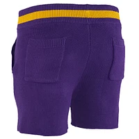 Short en tricot sans identification de l'appelant NBA x Keizer Clark pour homme violet/doré Los Angeles Lakers