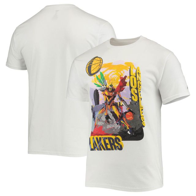 T-shirt homme blanc NBA x McFlyy Los Angeles Lakers Identifier Artist Series