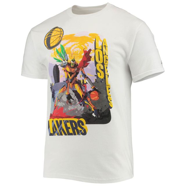 T-shirt homme blanc NBA x McFlyy Los Angeles Lakers Identifier Artist Series