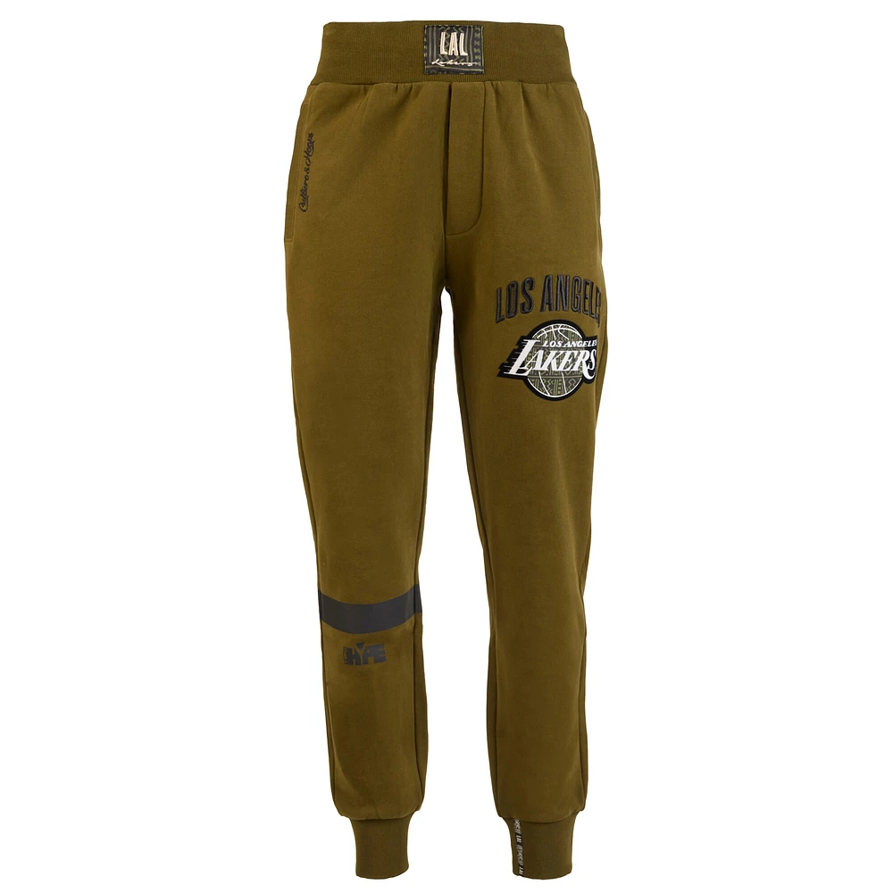 Men's NBA x Two Hype  Olive Los Angeles Lakers Culture & Hoops Collection Premium Jogger Pants
