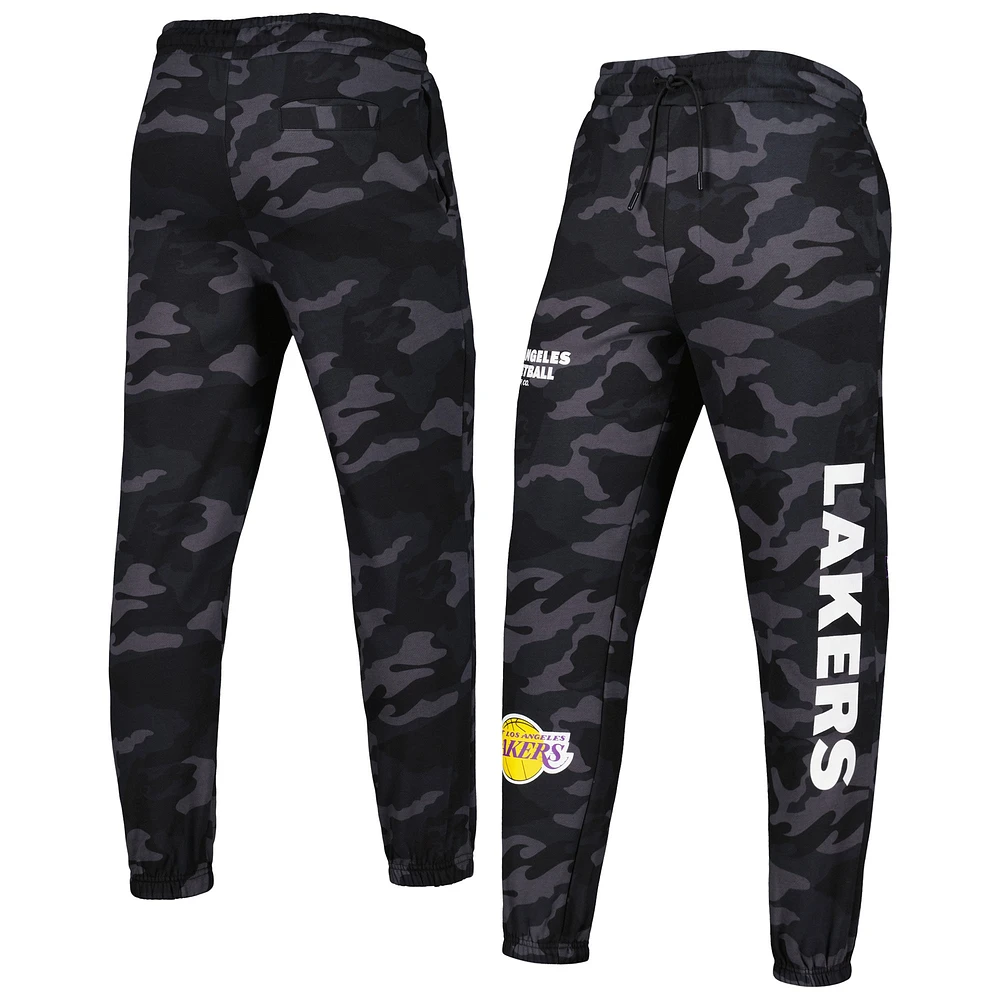 Pantalon de jogging ton sur Los Angeles Lakers New Era noir/camouflage pour homme