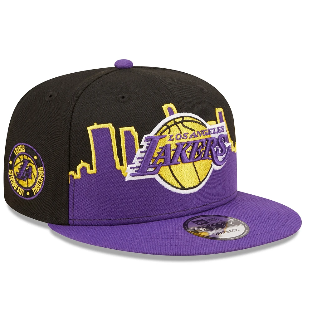 Men's New Era Black/Purple Los Angeles Lakers 2022 Tip-Off 9FIFTY - Snapback Hat