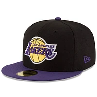 Casquette ajustée 59FIFTY 2Tone de l'équipe officielle des Los Angeles Lakers New Era pour homme, noir/violet