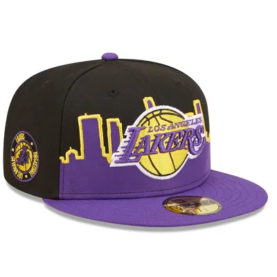 Men's New Era Black/Purple Los Angeles Lakers Tip Off 59FIFTY Fitted - Hat