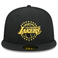 Casquette ajustée New Era noire Los Angeles Lakers 2024/25 City Edition Alternate 59FIFTY pour homme