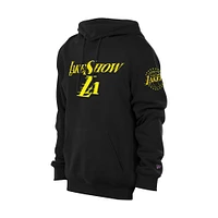 Men's New Era  Black Los Angeles Lakers 2024/25 City Edition Chenille Heavyweight Pullover Hoodie