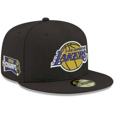 Los Angeles Lakers New Era 17-Time Champions Side Patch 59FIFTY Fitted Hat  - Purple/Gold