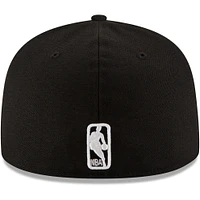 Men's New Era Black Los Angeles Lakers & White Logo 59FIFTY Fitted Hat