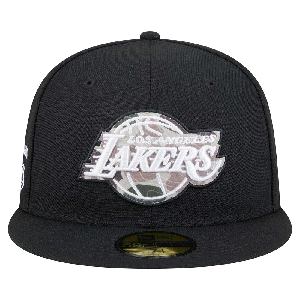 Casquette ajustée UV 59FIFTY Los Angeles Lakers noire New Era pour homme