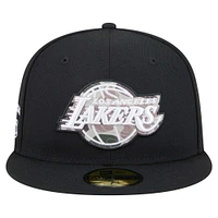 Men's New Era Black Los Angeles Lakers Camo Print UV 59FIFTY Fitted Hat