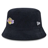 Bob New Era noir Los Angeles Lakers Court Sport Terry pour hommes