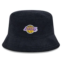 Men's New Era Black Los Angeles Lakers Court Sport Terry Bucket Hat