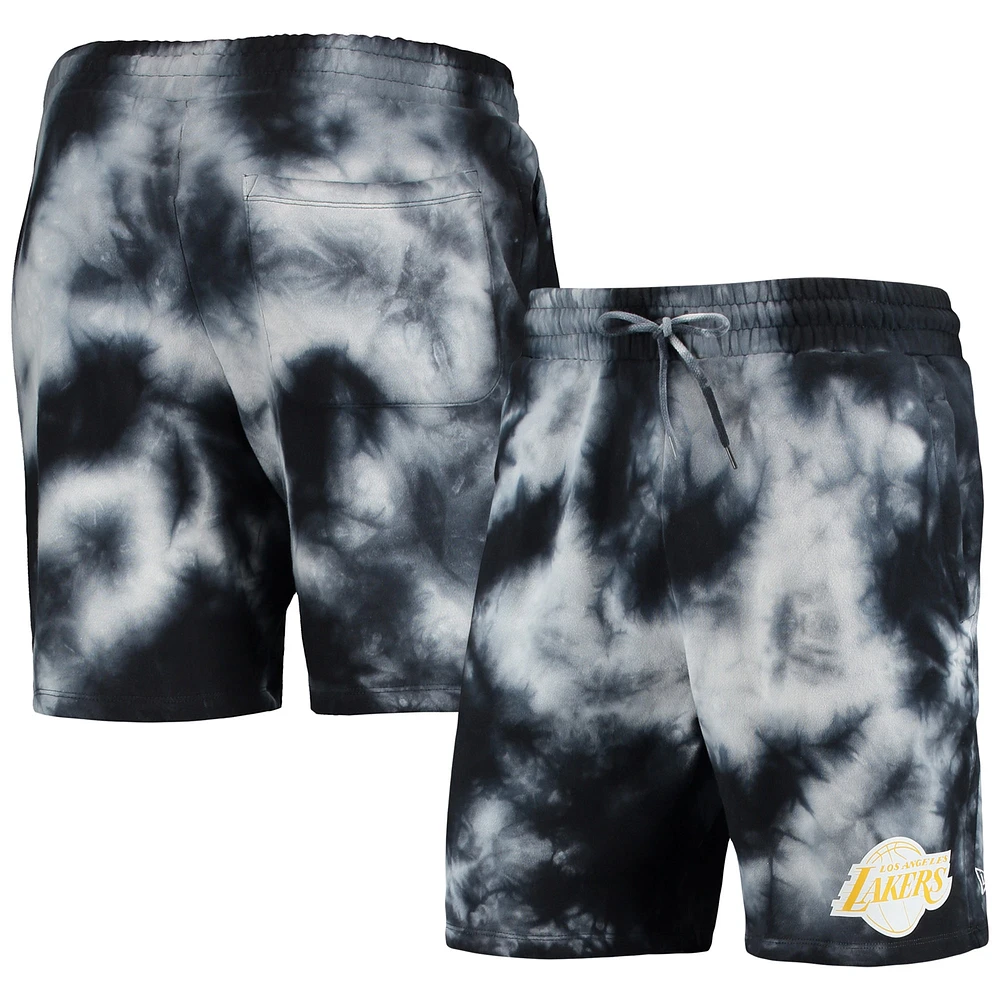 NWE LAKERS NOIR HOMME FLEECE TIE DYE SHORT SHTMEN