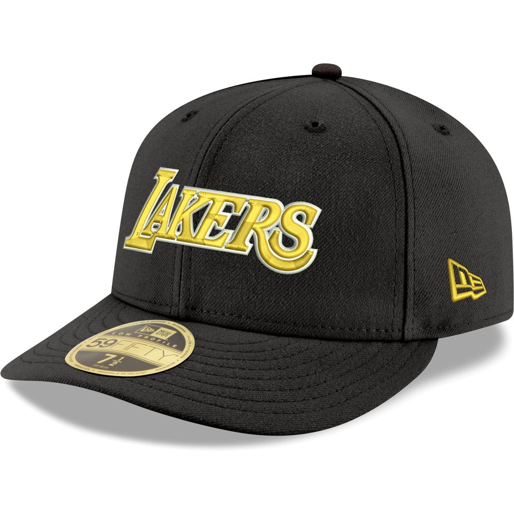 New Era Men's New Era Black Los Angeles Lakers Low Profile 59FIFTY - Fitted  Hat
