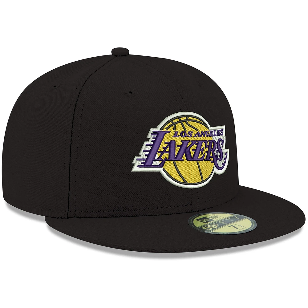 Men's New Era Los Angeles Lakers Official Team Color 59FIFTY Fitted Hat