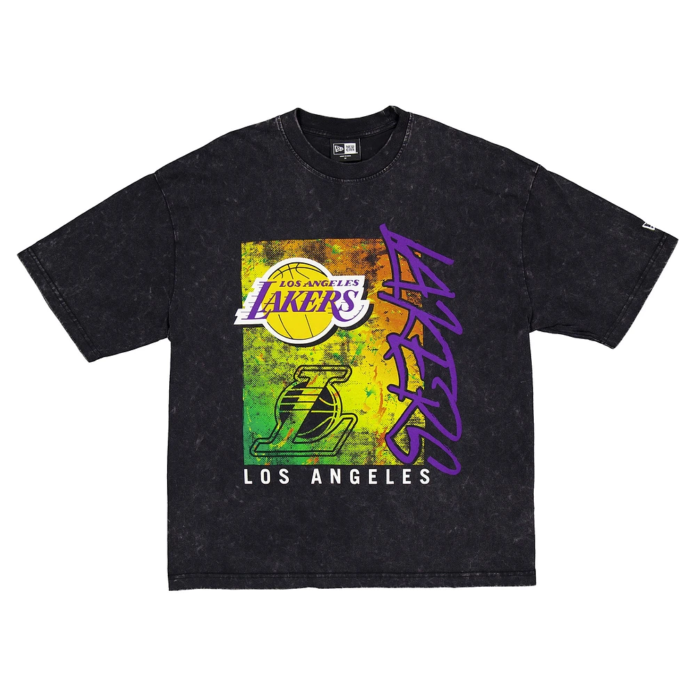 Men's New Era Black Los Angeles Lakers Sport Classics Enzyme Washed T-Shirt