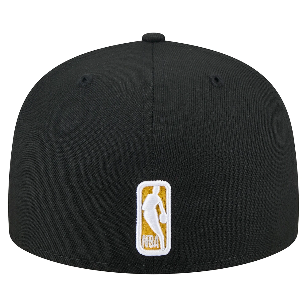 Casquette ajustée 59FIFTY noire New Era pour homme avec logo State Stitch des Lakers Los Angeles