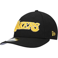 Casquette ajustée 59FIFTY à profil bas de l'équipe Los Angeles Lakers New Era noire pour homme