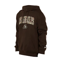 Men's New Era  Brown Los Angeles Lakers Injection Pullover Hoodie