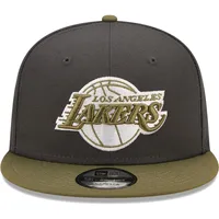 Casquette 9FIFTY Two-Tone Los Angeles Lakers New Era Charcoal/Olive pour homme - Casquette Snapback