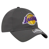 Casquette ajustable New Era 9TWENTY Active Ripstop des Los Angeles Lakers pour homme, couleur charbon