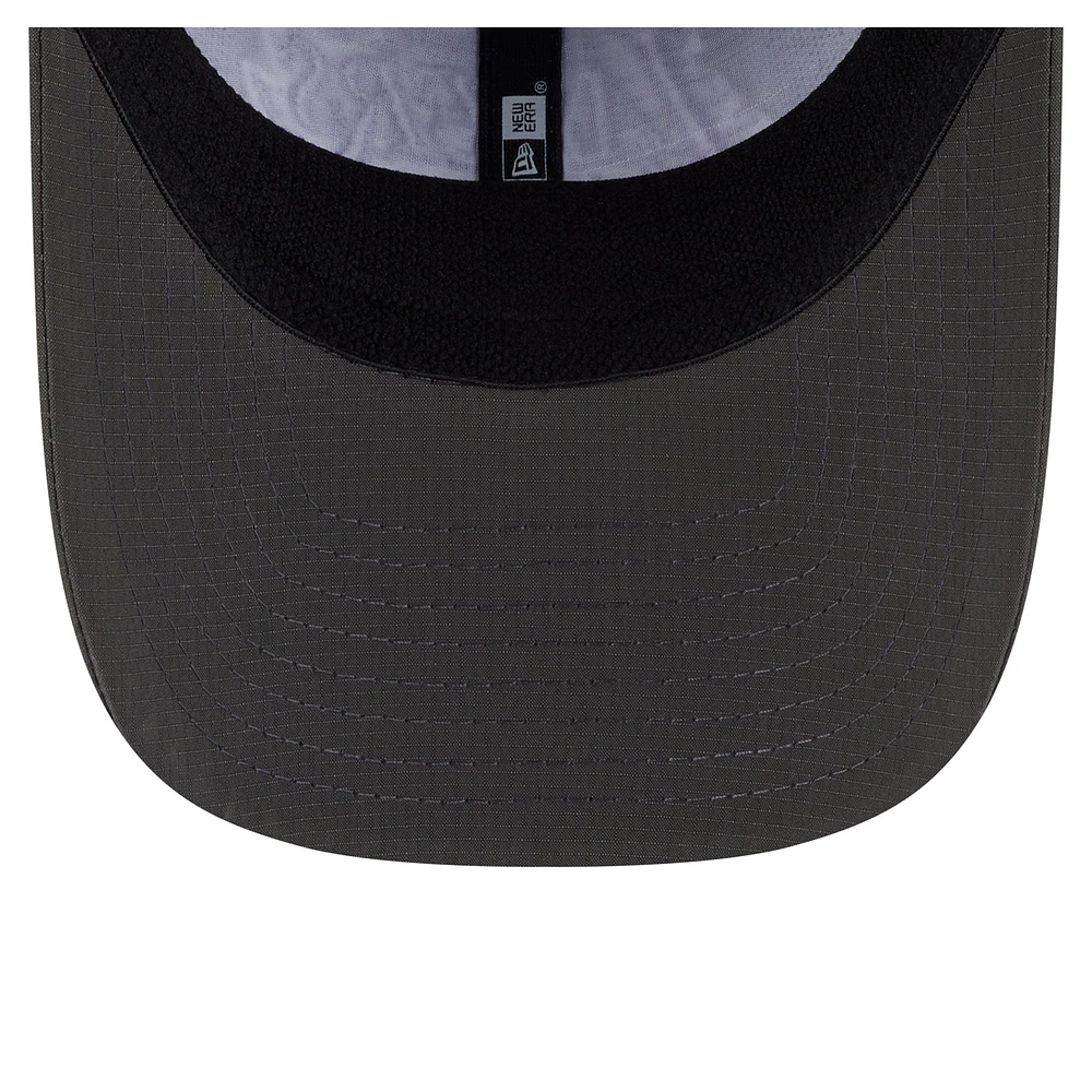 Casquette ajustable New Era 9TWENTY Active Ripstop des Los Angeles Lakers pour homme, couleur charbon
