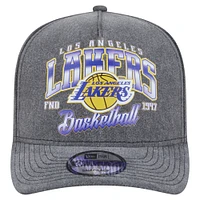 Casquette snapback pré-courbée 9FIFTY des Los Angeles Lakers de New Era pour homme, couleur anthracite