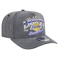 Casquette snapback pré-courbée 9FIFTY des Los Angeles Lakers de New Era pour homme, couleur anthracite