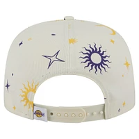 Men's New Era Cream Los Angeles Lakers Lunar Golfer Snapback Hat