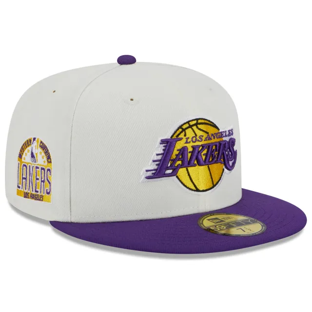 Los Angeles Lakers New Era Hardwood Classics 59FIFTY Fitted Hat - Blue