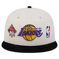 Men's New Era Cream Los Angeles Lakers Two-Tone 9FIFTY Snapback Hat