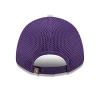 Men's New Era Gray/Purple Los Angeles Lakers Active 9FORTY Snapback